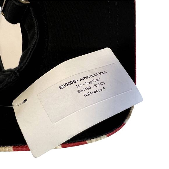 American Flag Hat Cap Blackwater Falls West Virginia Embroidered Logo Black NWT - Picture 6 of 7